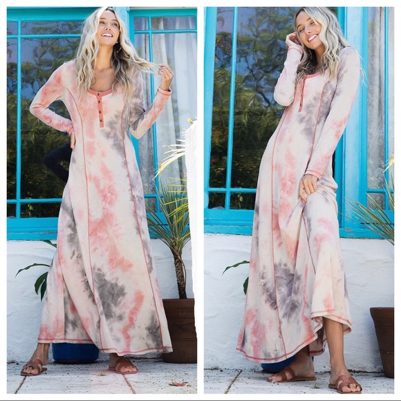 ✨LAST ONE ✨Fabulous Tie Dye Print Maxi Dress - Picture 2 of 5